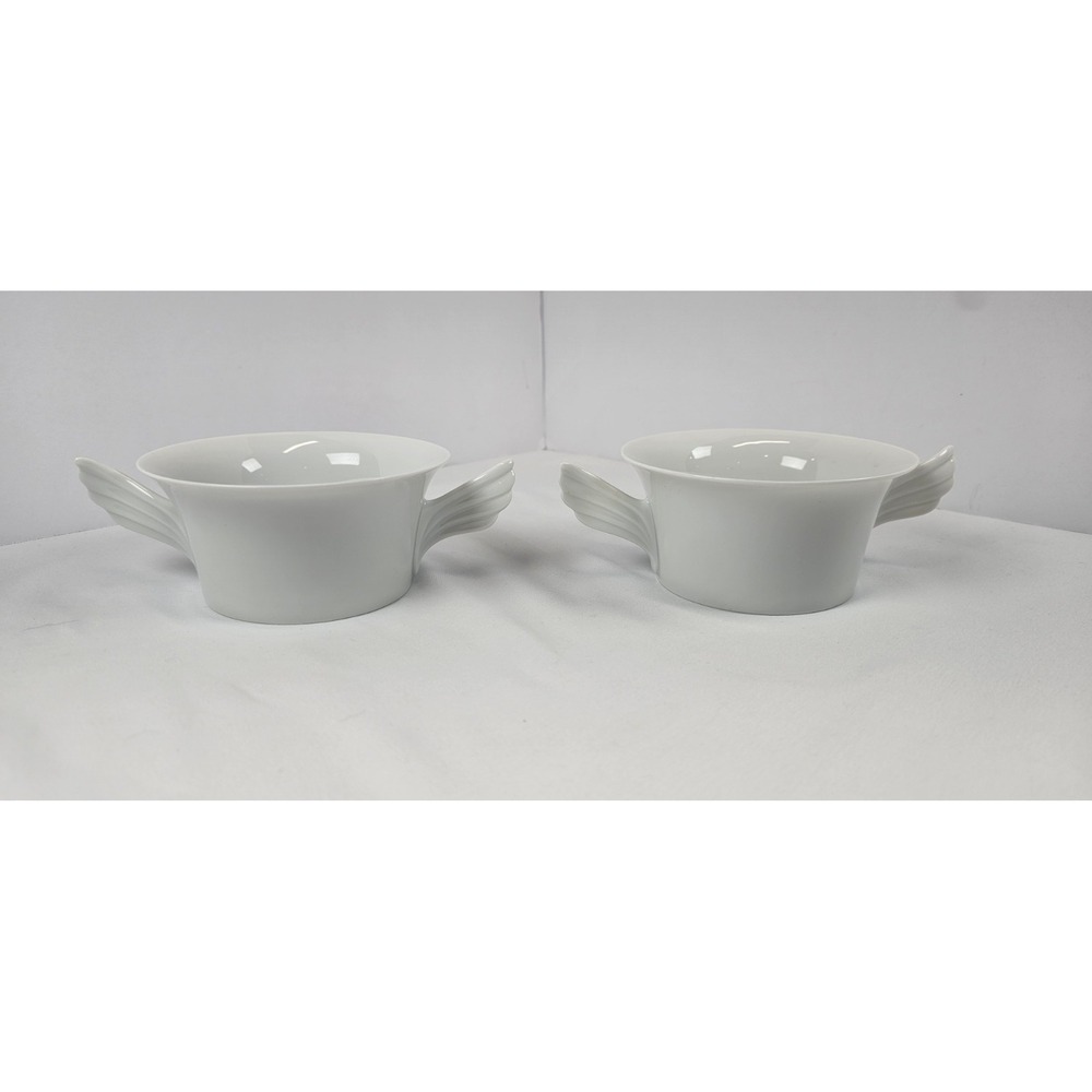 Rosenthal Mythos Soup Bowls (2) Paul Wunderlich Studio Line Germany Wing Handle